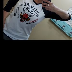 Stranger Things Hellfire Club baseball tee